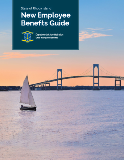 sailboat and bridge cover of New Employee Benefits Guide