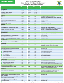 Delta Dental Plan Summary from 2019